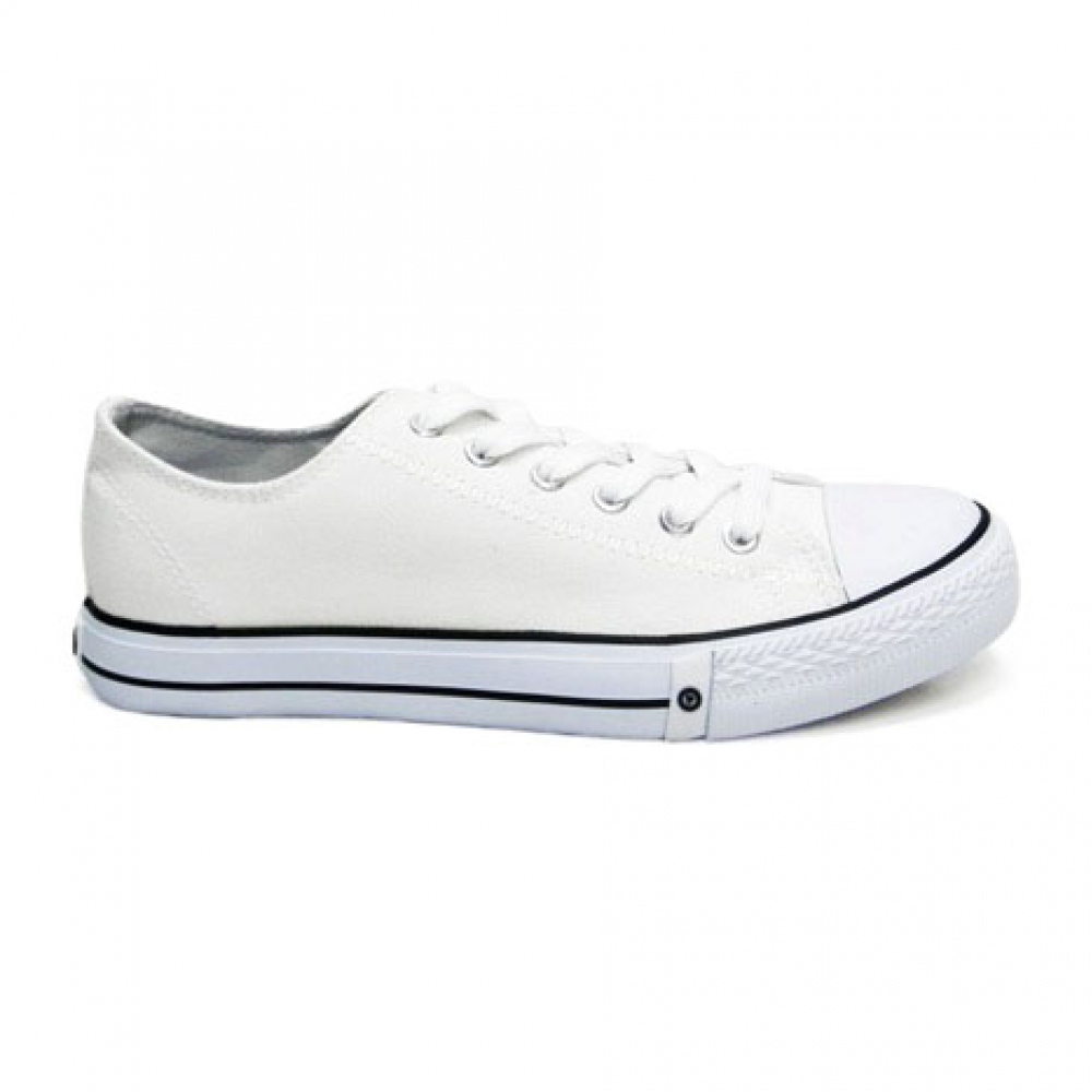 canvas school shoes white